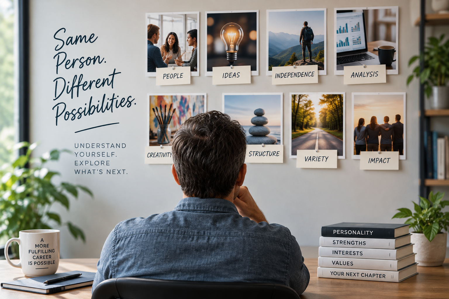 Person considering how personality affects career choice and career fit
